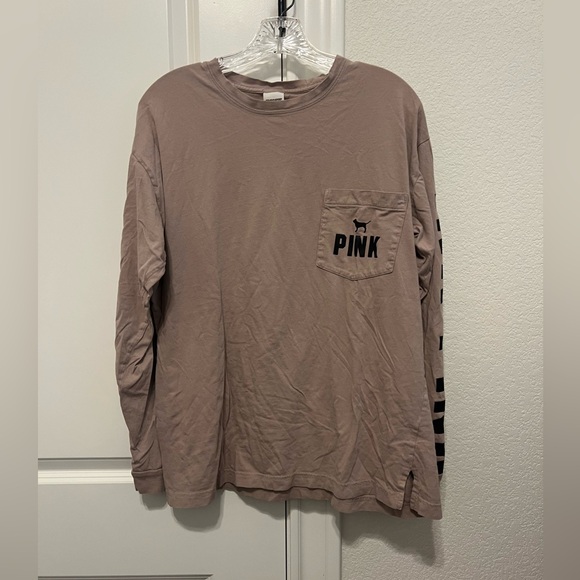 PINK Victoria's Secret Tops - Victoria’s Secret PINK Long Sleeve Shirt with Front Pocket